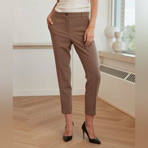 RW&CO | Slim Fit | Ankle | Pant With Elastic Back | Brown/Gray | Size XS